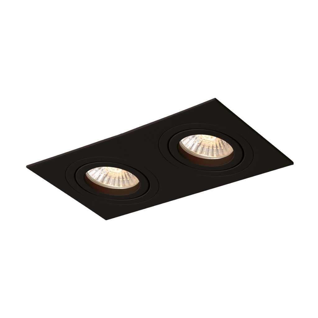 Faretto incasso Metis doppio GU10 nero Light Prestige