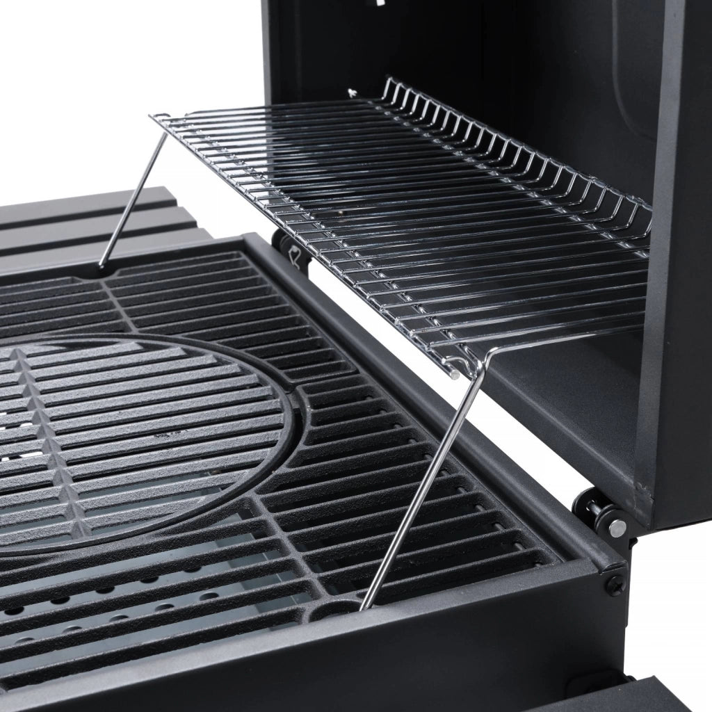 Barbecue a carbonella con copertura, nero