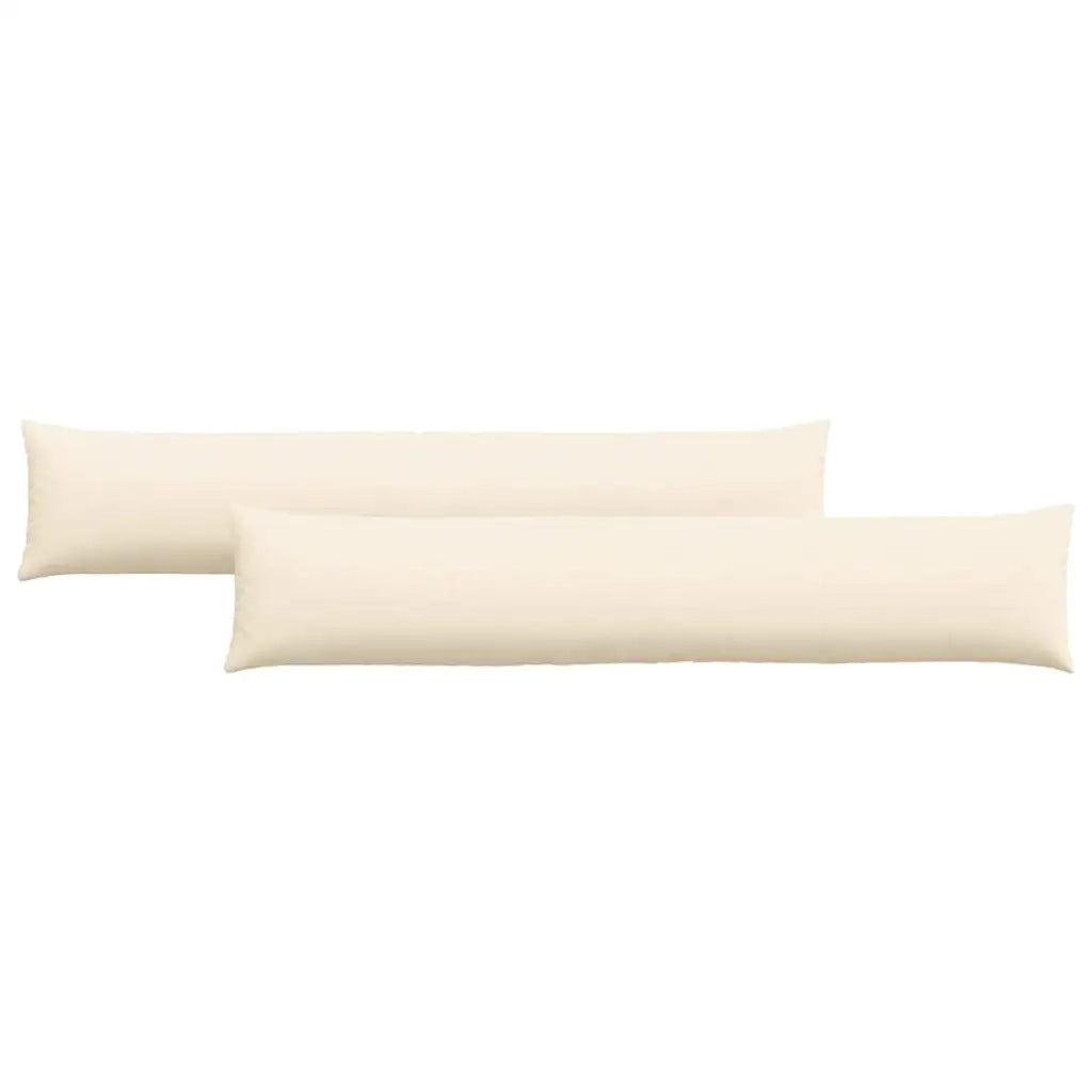 Cuscini da Divano 2 pcs Crema 200 x 40 cm Tessuto in Cords 42013905