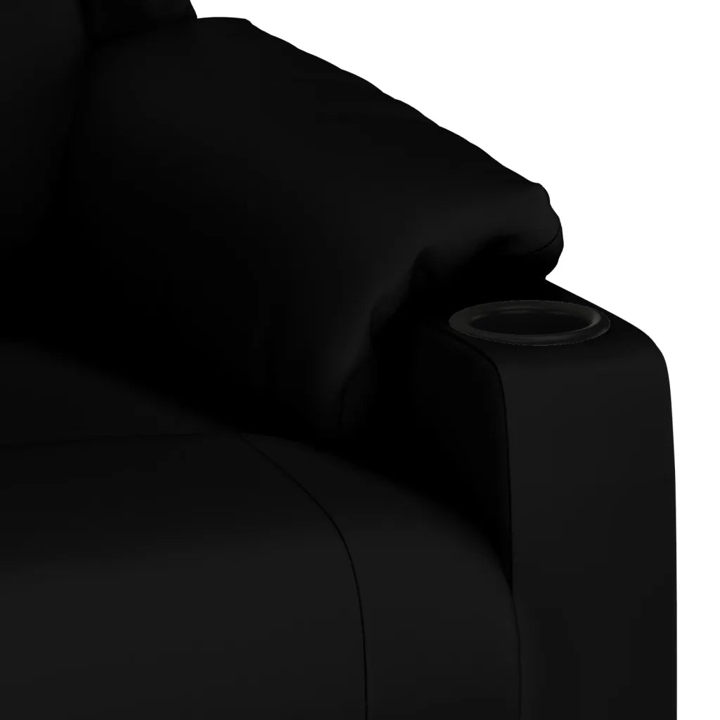 Poltrona Reclinabile Elettrica Nera in Similpelle 3143449