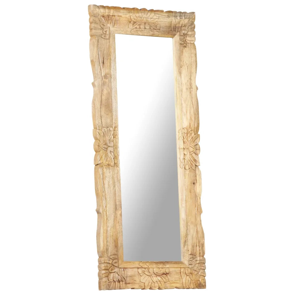Specchio 110x50 cm in Legno Massello di Mango 321637