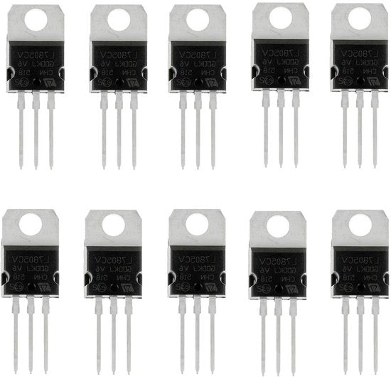 Regolatore di Tensione 10 pezzi Grande Allocazione L7805 7805 +5V 1,5A Regolatore di Tensione Nuovo