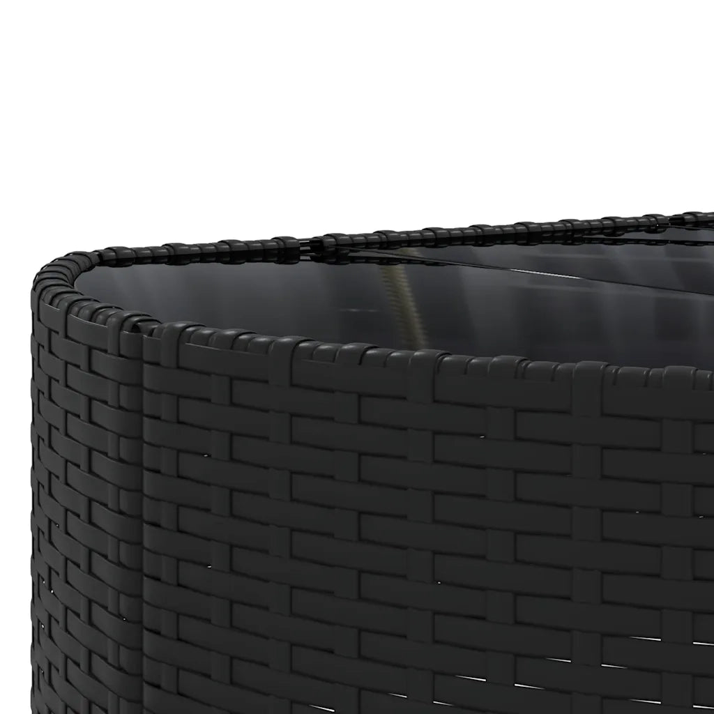 Set Divano da Giardino 6 pz con Cuscini Nero in Polyrattan 3308416