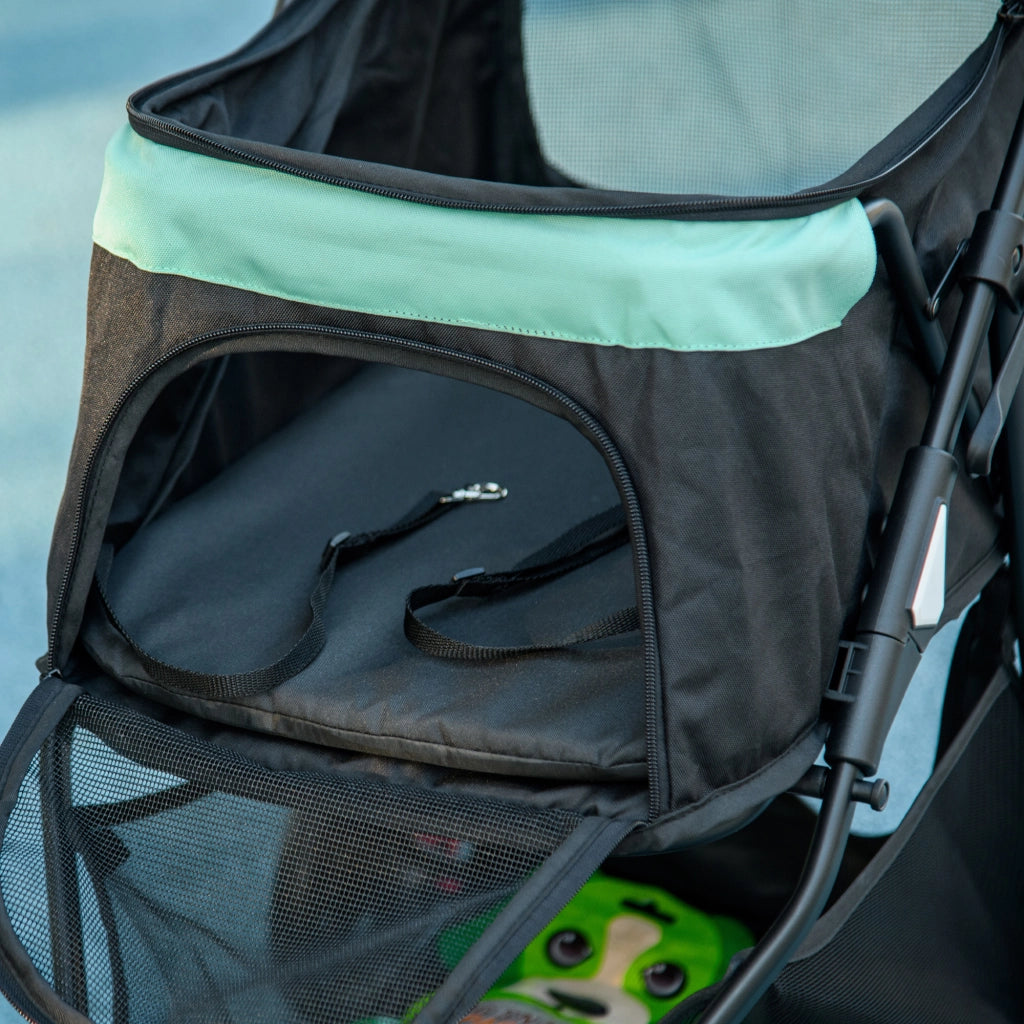 Carrello Pieghevole per Cani Piccoli con Copertura Antipioggia ¨C Minimal ¨C Verde