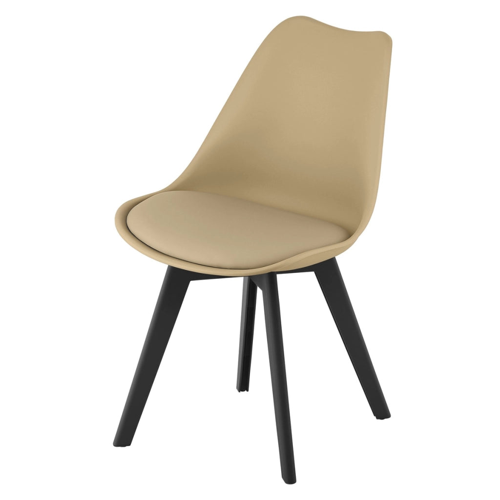 Set di 2 sedie Mark in polipropilene e beige sabbia