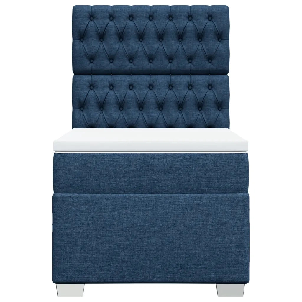 Giroletto a Molle con Materasso Blu 80x200 cm inTessuto
