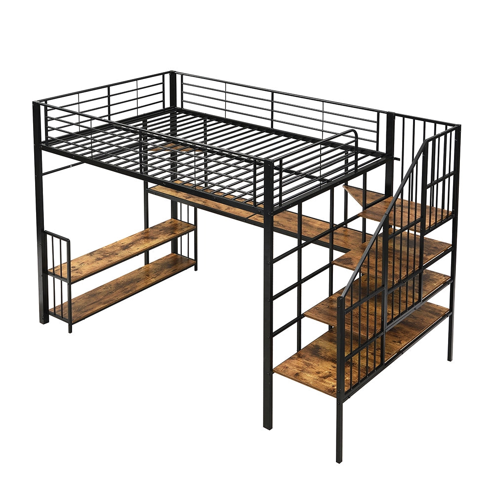 Letto a castello - Xylo - 120x200 cm ferro nero con USB