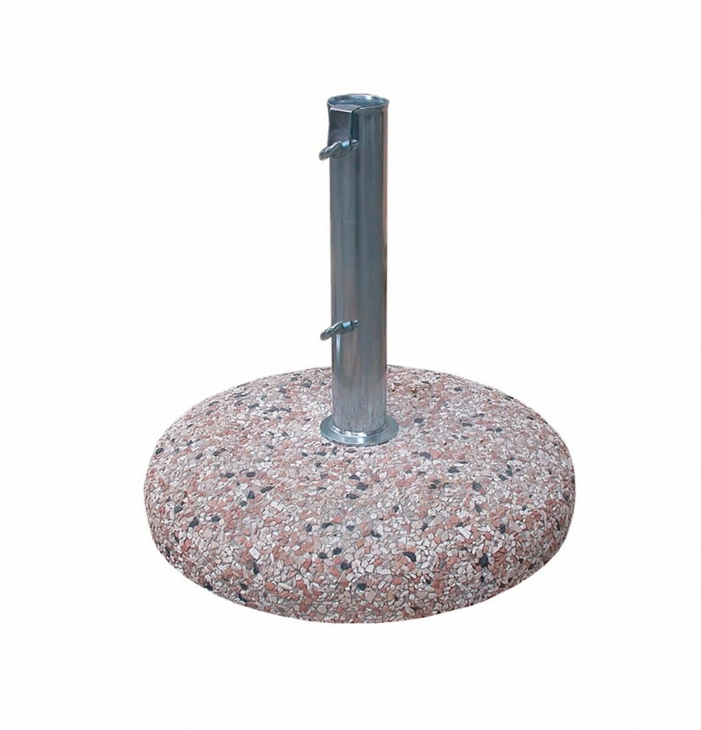 Base in Cemento per Ombrellone da  Giardino con Palo Tubo in Acciaio 50 mm Peso: 55 Kg