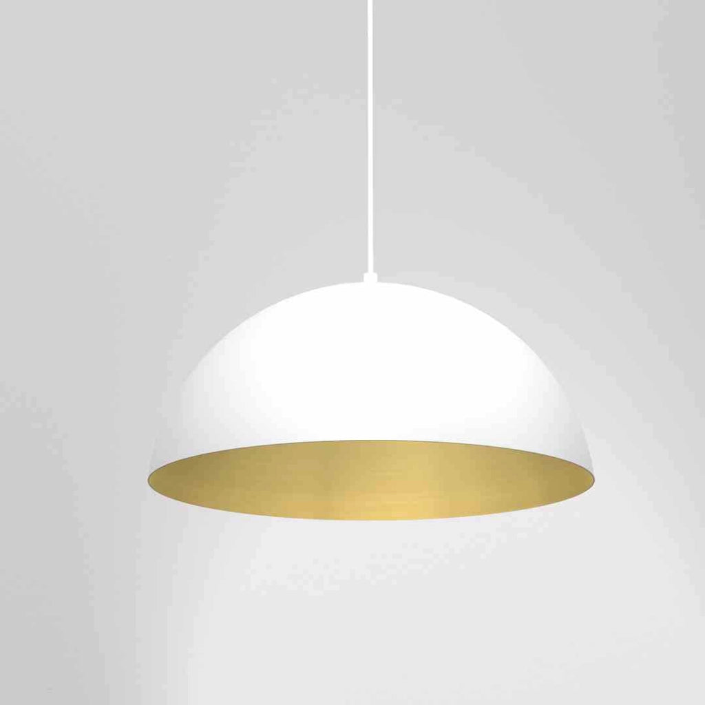 Lampada a sospensione Milagro Beta MLP7897 bianco oro Ø35