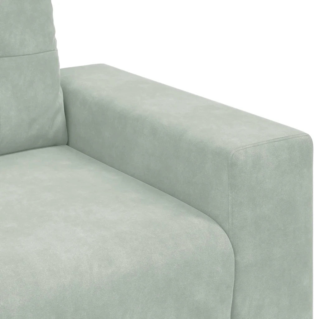 Set di divani 3 pcs Grigio chiaro 221 x 80 x 80 cm Velluto 3324639