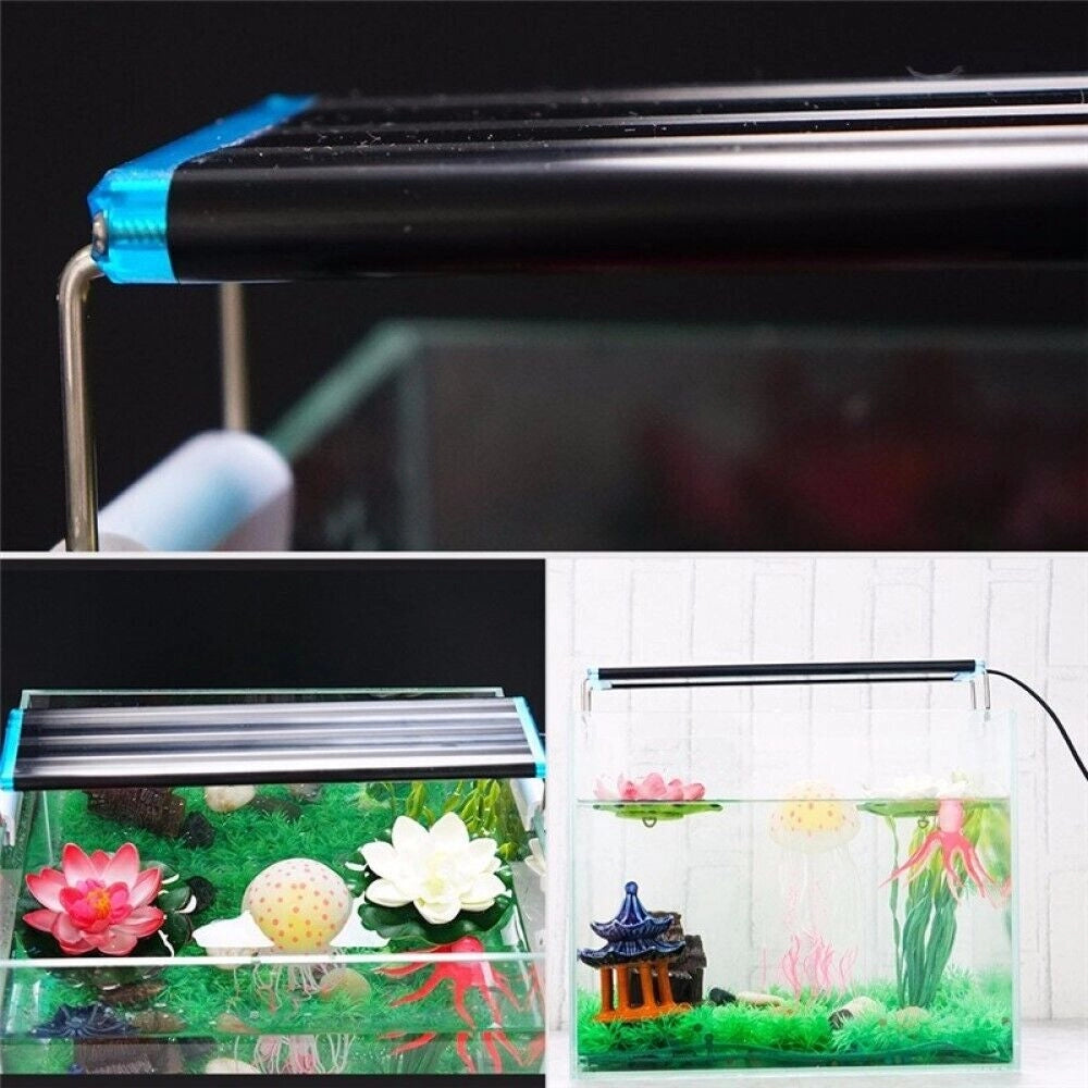 PLAFONIERA LED LUCE BIANCA BLU LAMPADA PER ACQUARIO BARRA DA 20 A 30CM Dee-D53