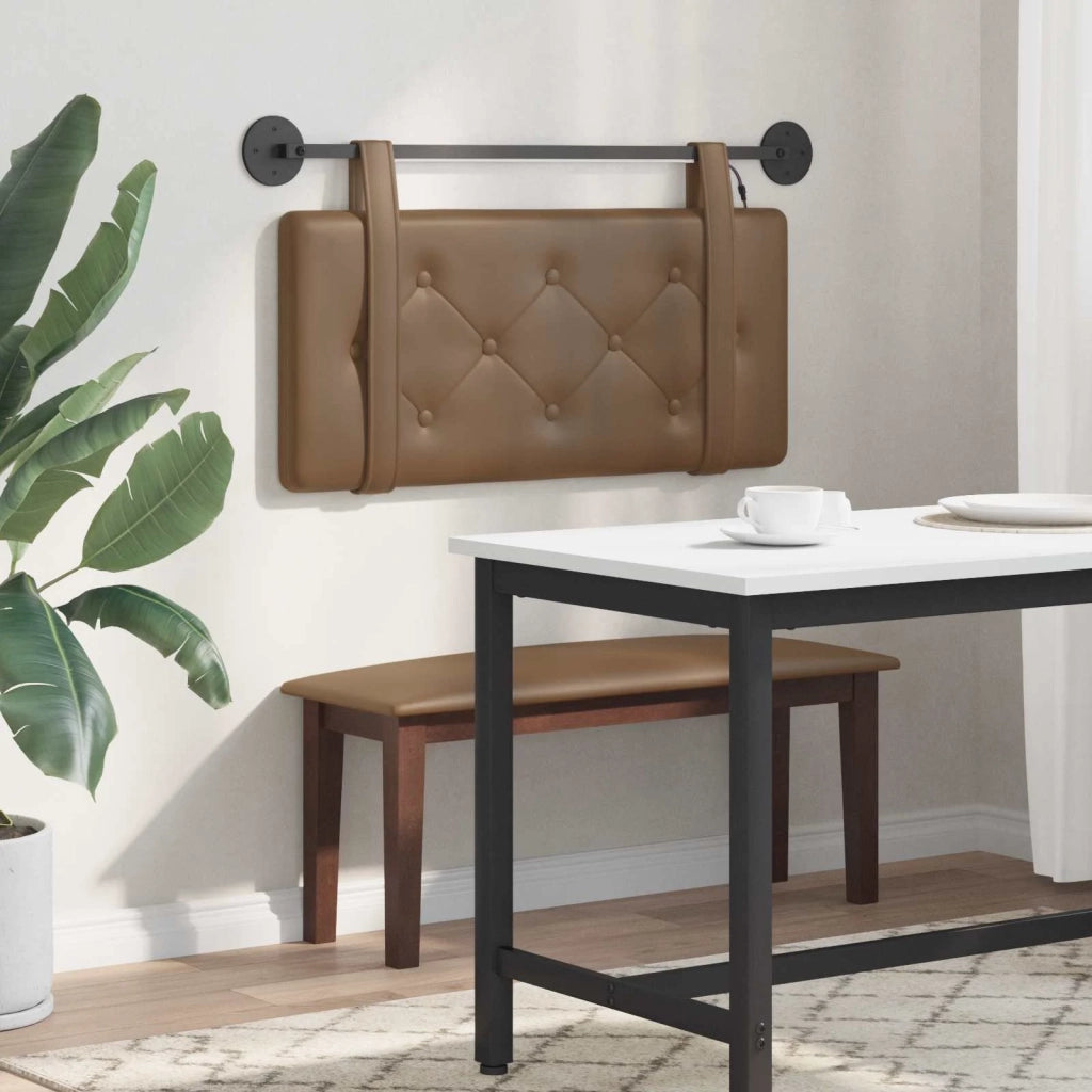 Testiera sospesa Con luce LED Cappuccino Similpelle 3424103