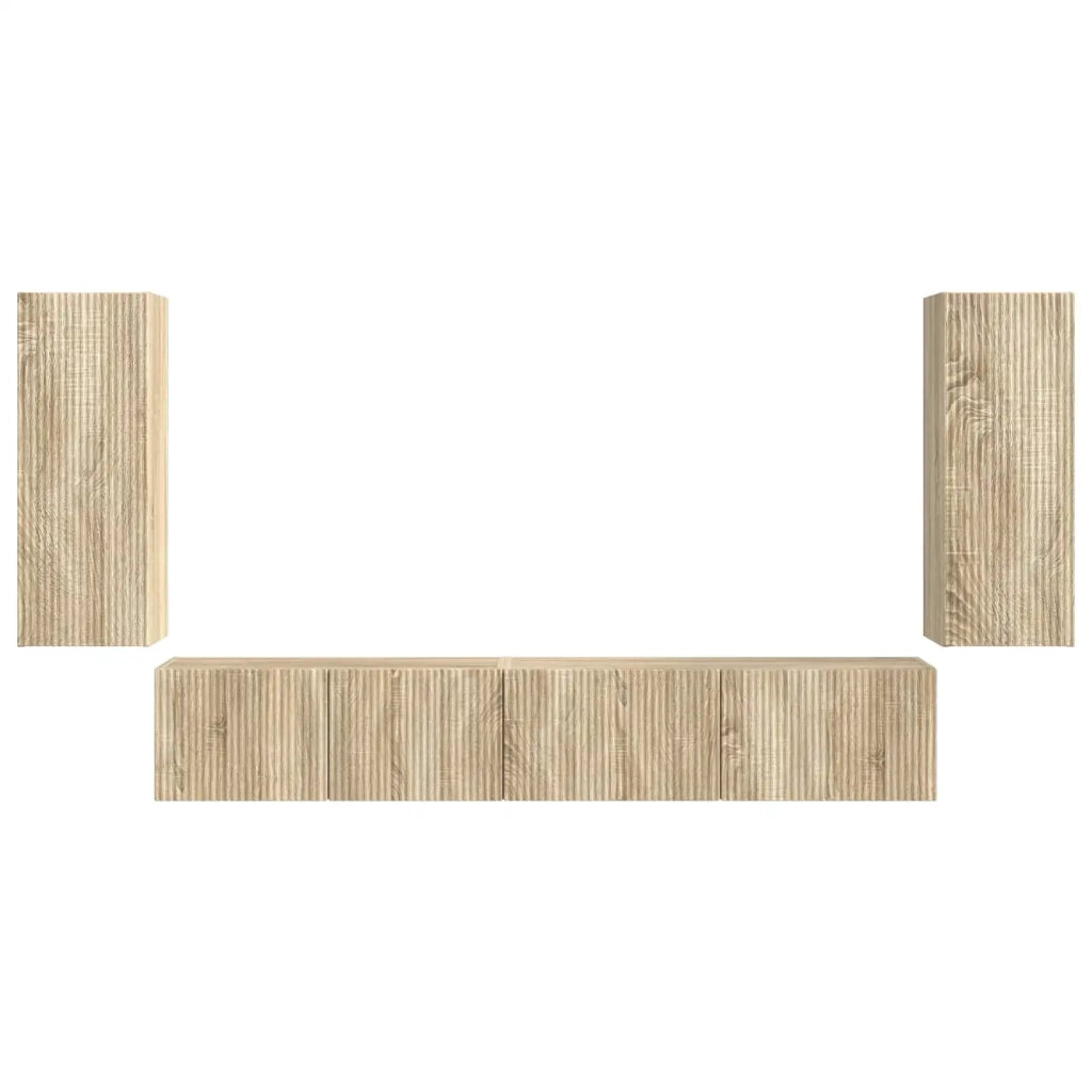 Set mobile TV 4 pcs Rovere Sonoma Legno multistrato 3409161