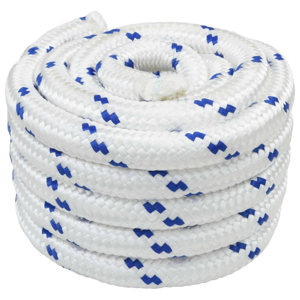 Corda | Fune da Barca 25 m 3 Bianco e Blu PP