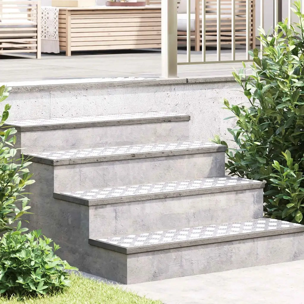 Gradini per Scale 4 pcs Argento 100 x 25 cm Alluminio 4104282