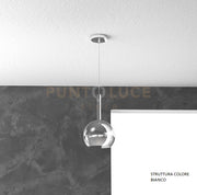 SOSP. BIANCO 1 LUCE PICCOLA CROMO 1155BI-SP-CR