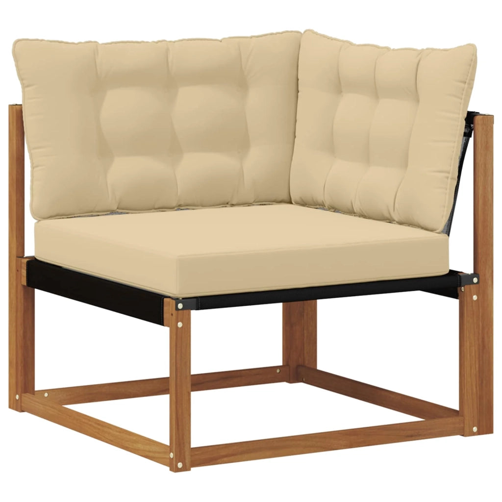 Set di divani da esterno con cuscino 8 pcs Naturale e Beige 3369584