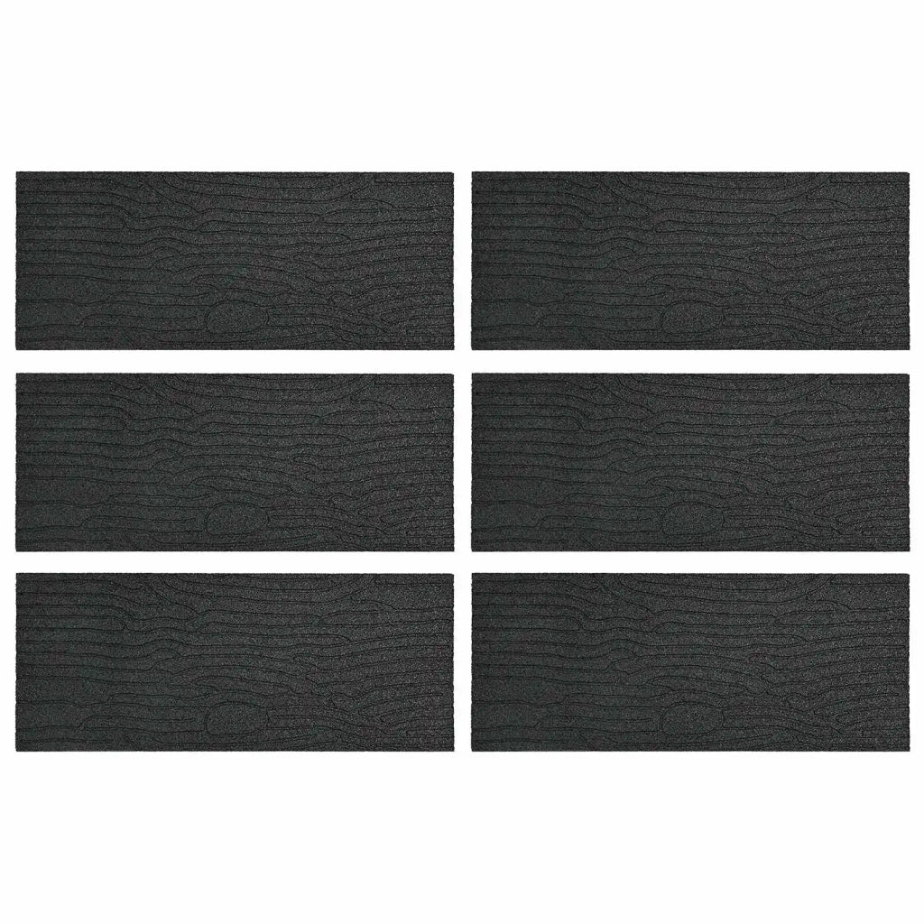 Pietra da Passo 6 pcs Nero 60,5 x 25 x 2 cm Gomma
