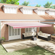 Tenda Retrattile Rosso e Bianco 600 × 300 cm 3331608