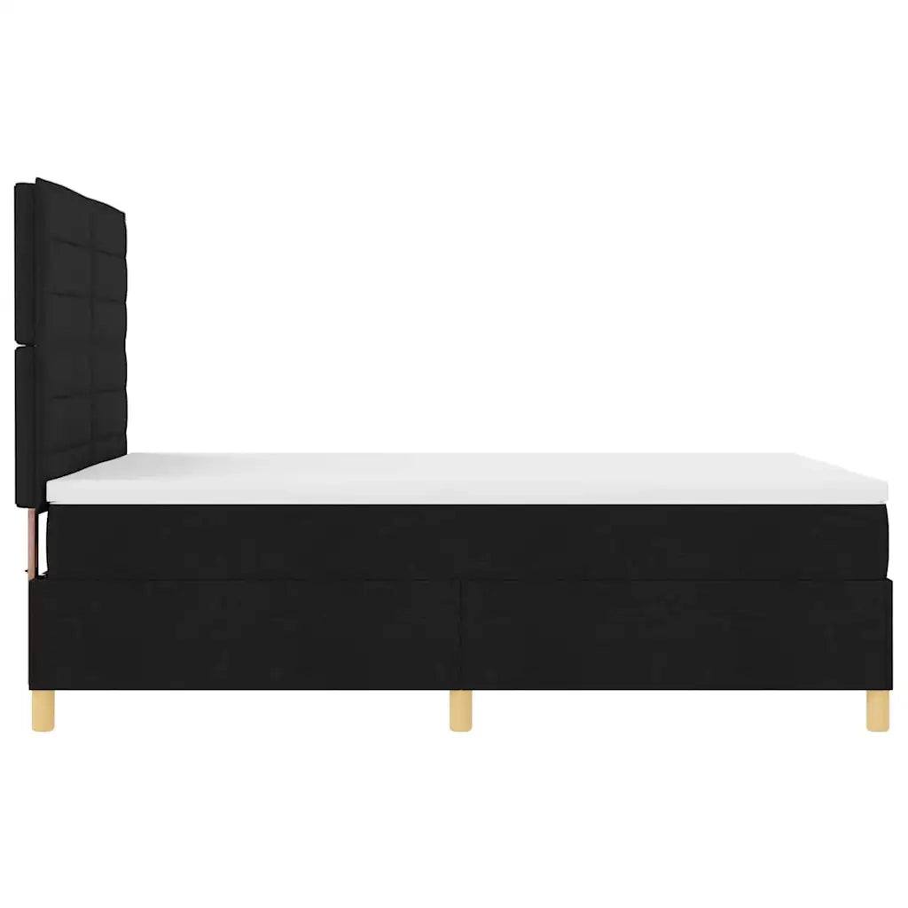 Letto a molle con materasso Nero 140 x 200 cm Tessuto 3339548