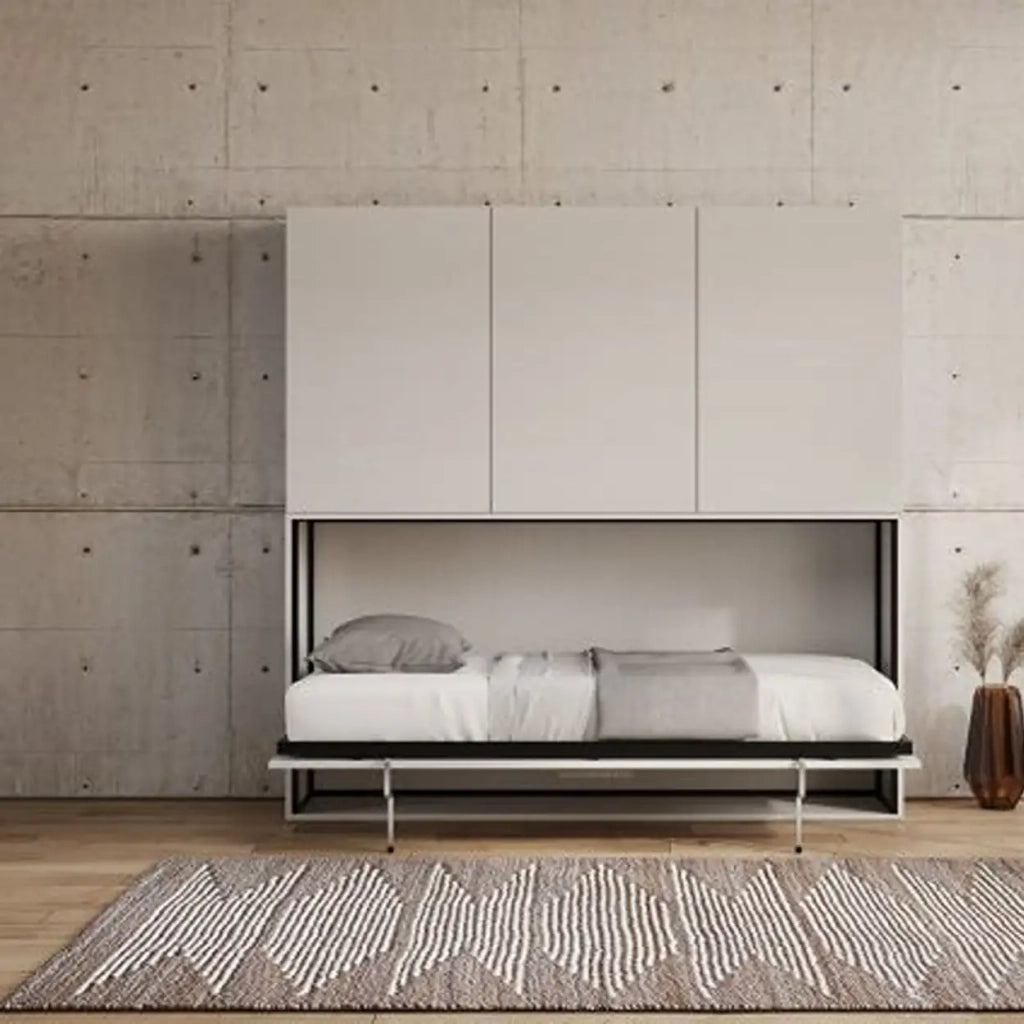 Letto singolo a scomparsa Kando comp.D bianco frassino