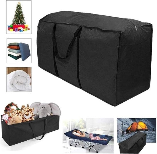 Copertura per divano esterno Borsa di stivaggio per divano esterno - copertura per divano esterno con maniglia di trasporto - alberi di Natale (122 x 39 x 55 cm) Copertura per divano esterno