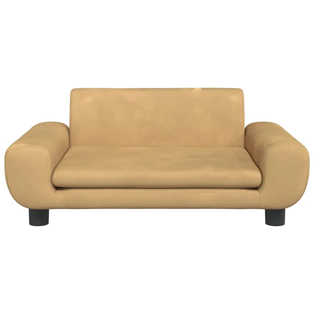 Divano per Bambini-Sofa-Divanetto Marrone 70x45x33 cm in Velluto