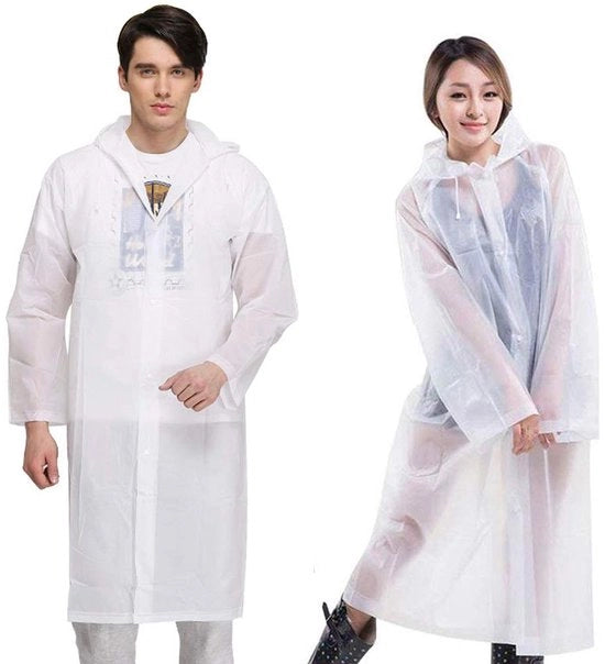 Poncho per adulto - portatile e riutilizzabile - 2 pezzi - viola, rosa, blu