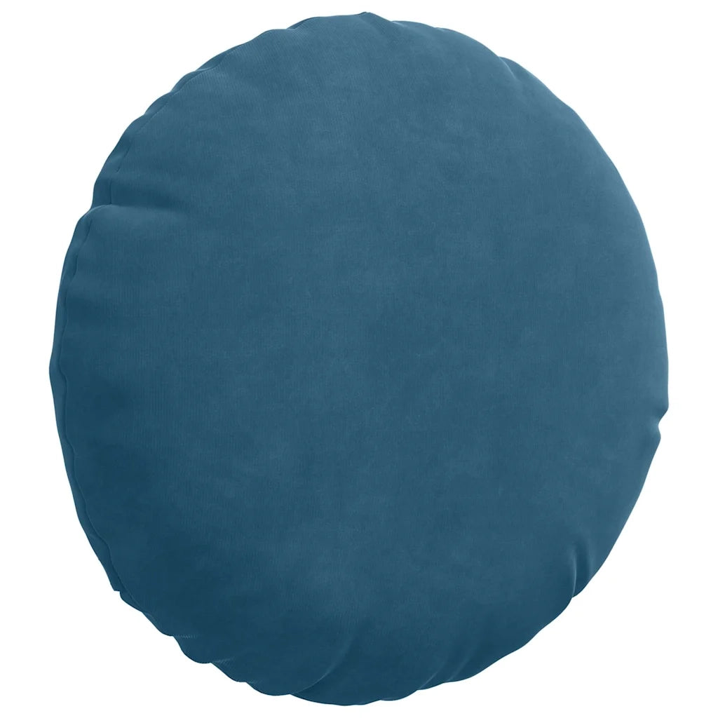 Cuscini per Seduta 2 pcs Blu Ø30 x 13 cm Velluto 42014099