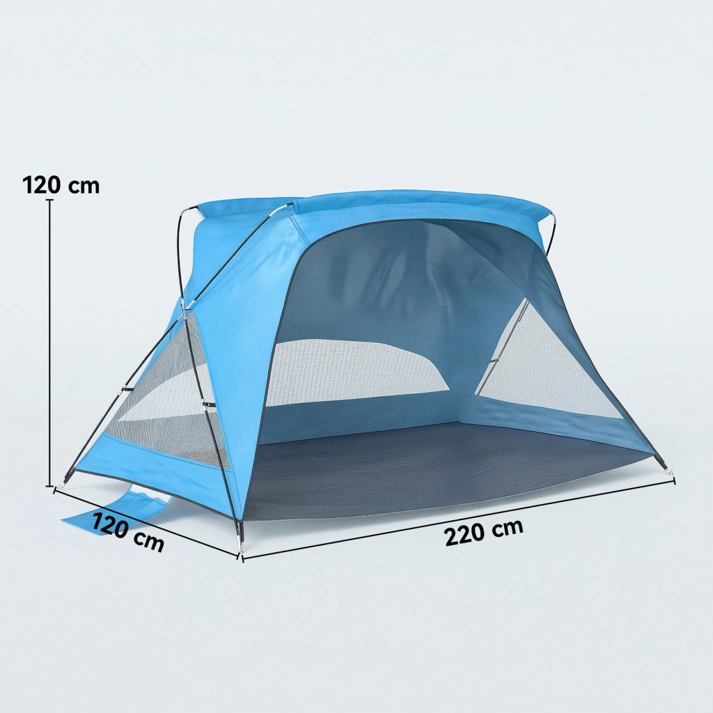 Tenda da giardino per 2-3 persone ¨C zephmum ¨C blu cielo con porta, finestre, sacchi di sabbia, UPF30+ e borsa