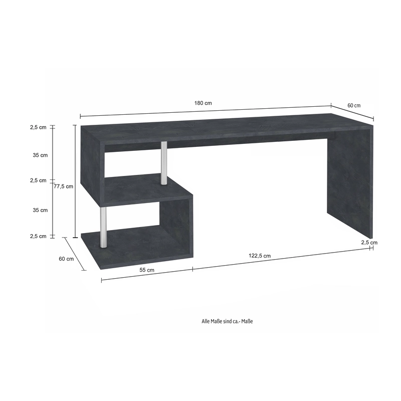Scrivania Esse 180 – 180x77,5x60 – Report
