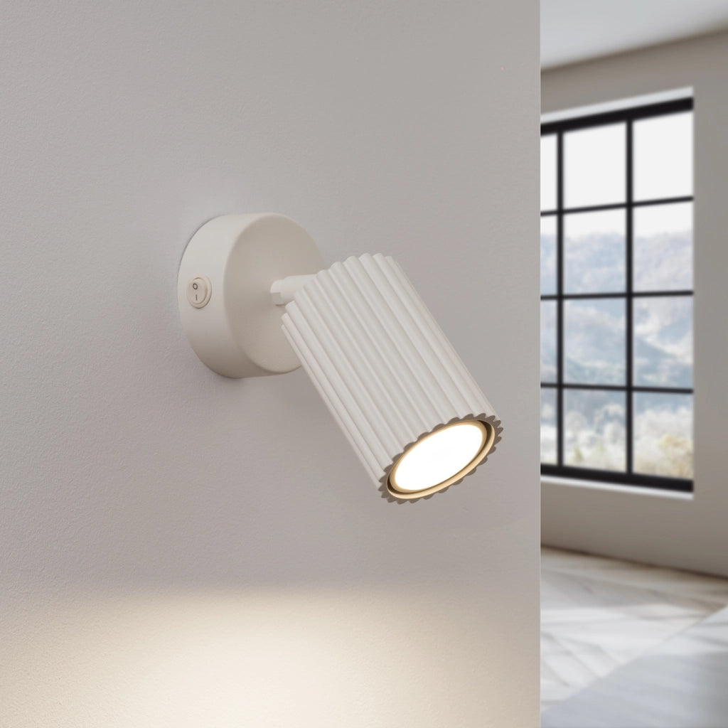 Lampada da parete KARBON beige con interruttore