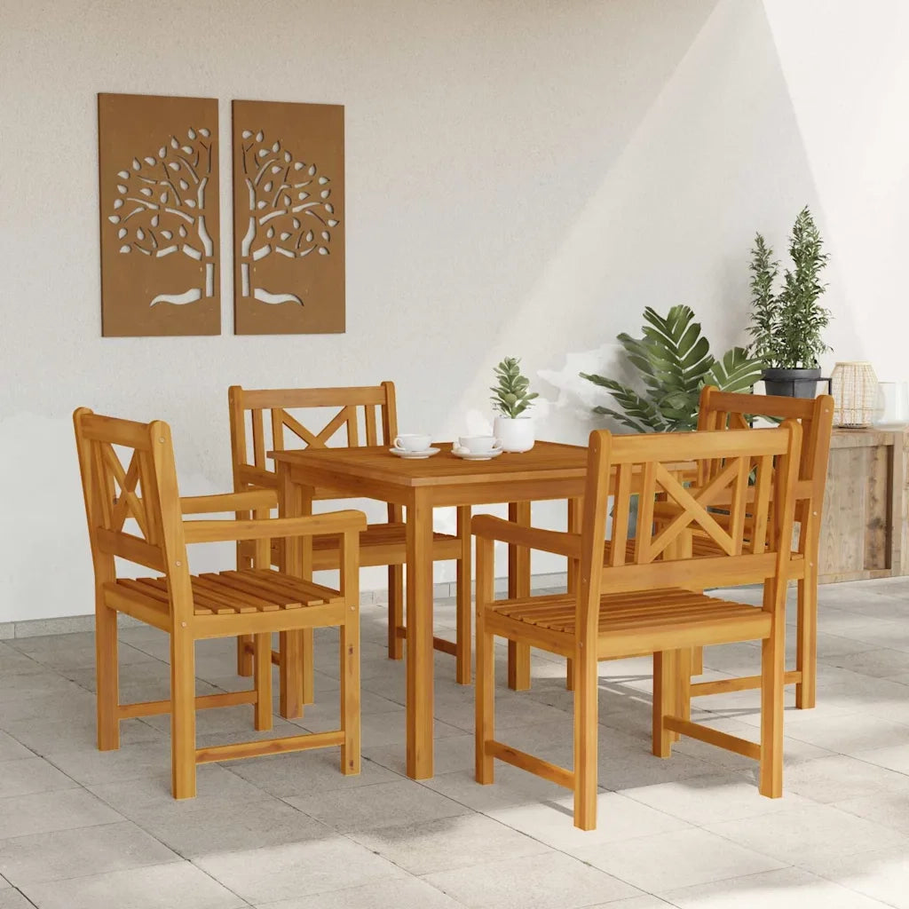Set da Pranzo per Giardino 5 pcs Marrone 3375657