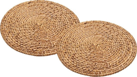 Piatti di presentazione in bambù artigianale - 28 cm (11") (Set da 2)
