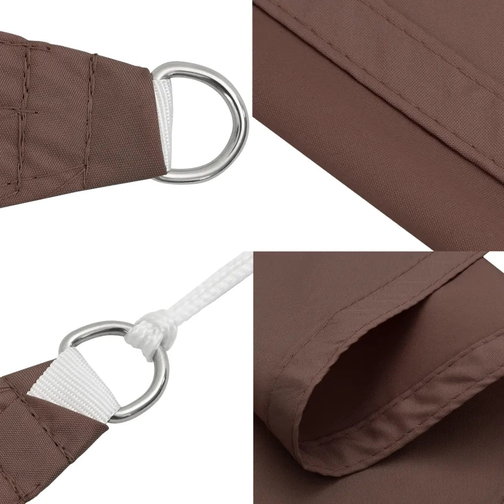Parasole a Vela Oxford Rettangolare 2x5 m Marrone 135809