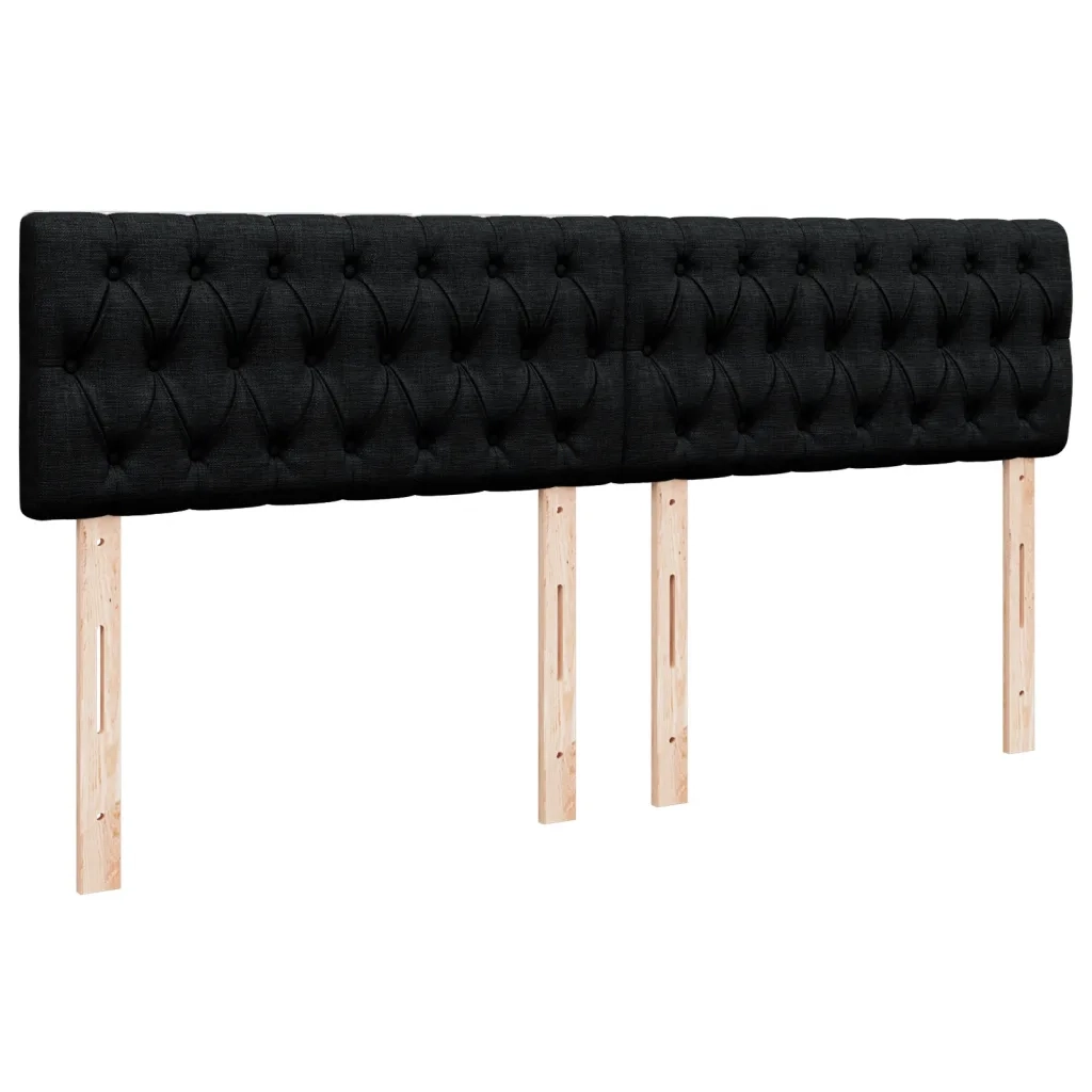 Giroletto a Molle con Materasso Nero 200x200 cm in Tessuto 3288304