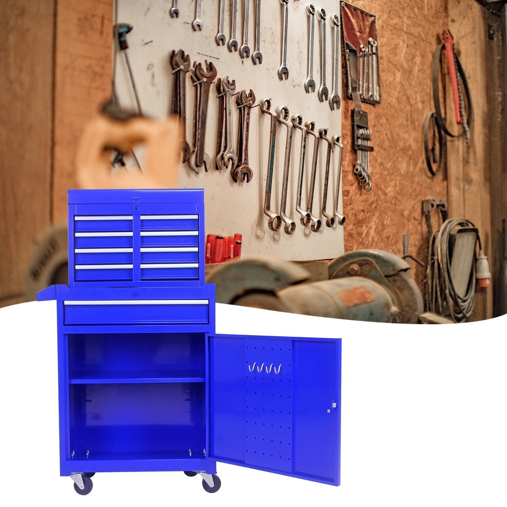Cassettiera Mobile con Ruote e Ripiani Regolabili ¨C MINIMAL ¨C Blu, 5 Cassetti