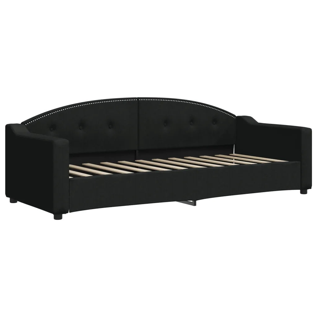 Divano letto | Sof¨¤ letto | Letto singolo con Materasso Nero 80x200 cm in Tessuto
