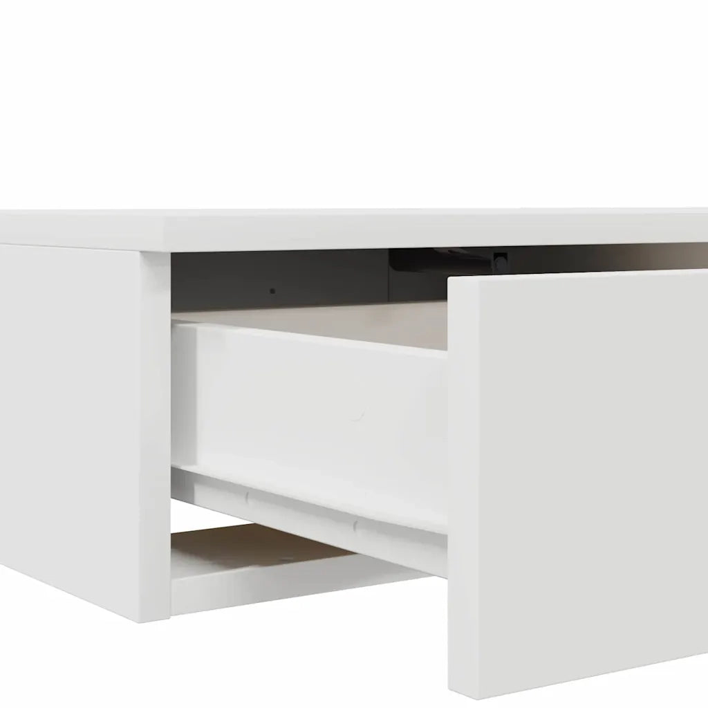 Cassetti per letto | Comodino | Armadio da Notte | Mobiletto da notte con cassetto Bianco 140 x 36,5 x 16,5 cm