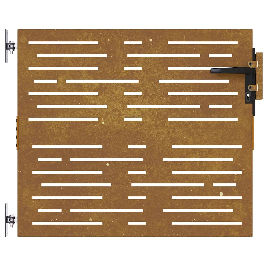 Cancello da giardino 85x75 cm in acciaio Corten design quadrato 153244