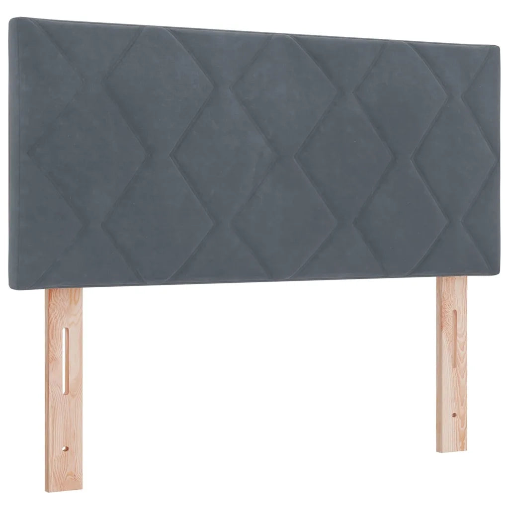 Testiera-Testata-Testiera Decorativa Grigio scuro 100 cm Velluto 652000