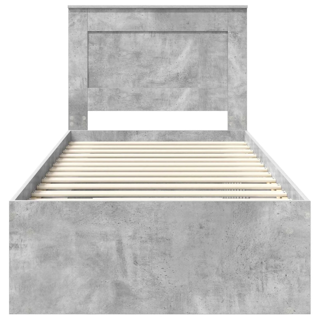 Struttura del letto-Giroletto Grigio Concret¨¨ 100 x 200 cm Pino massello 620117