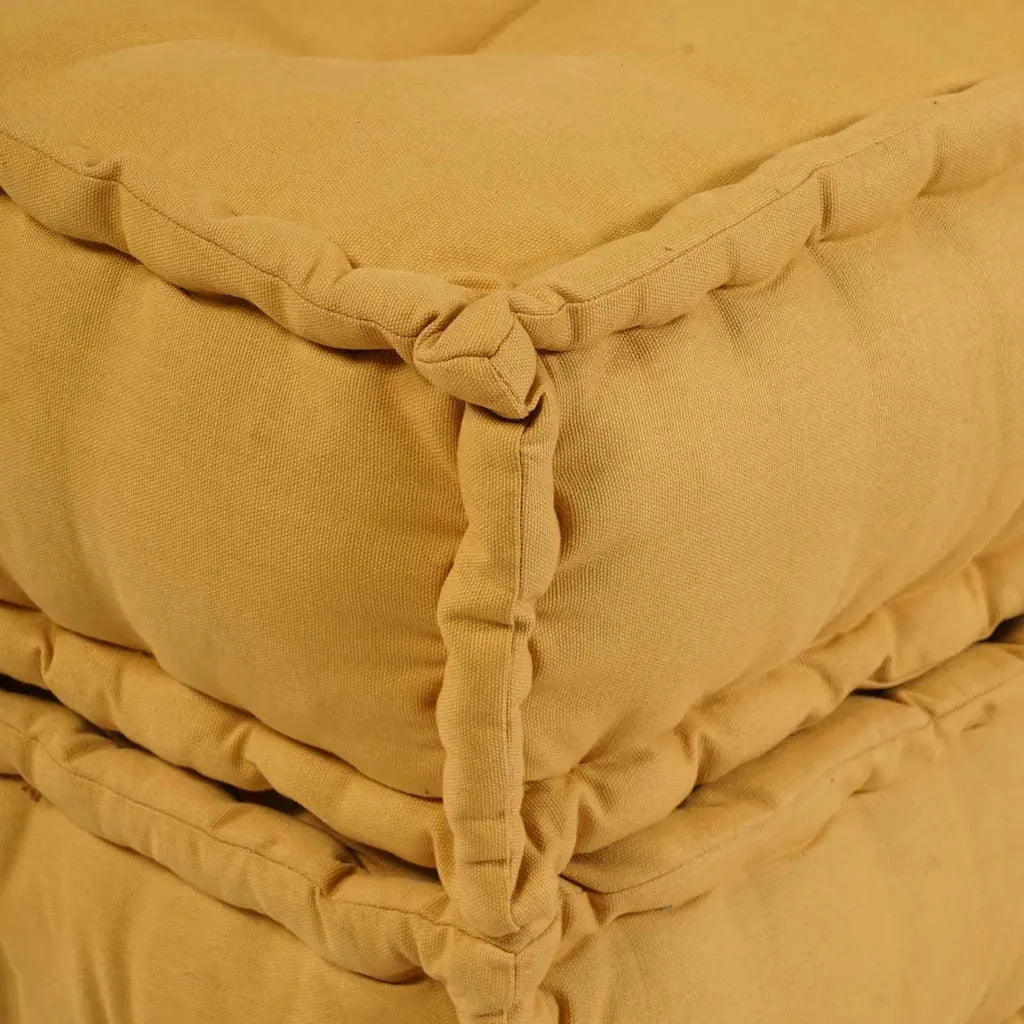 Unità di Divano Modulare 2 pcs Giallo 140 x 70 x 36 cm Tessuto 3315085