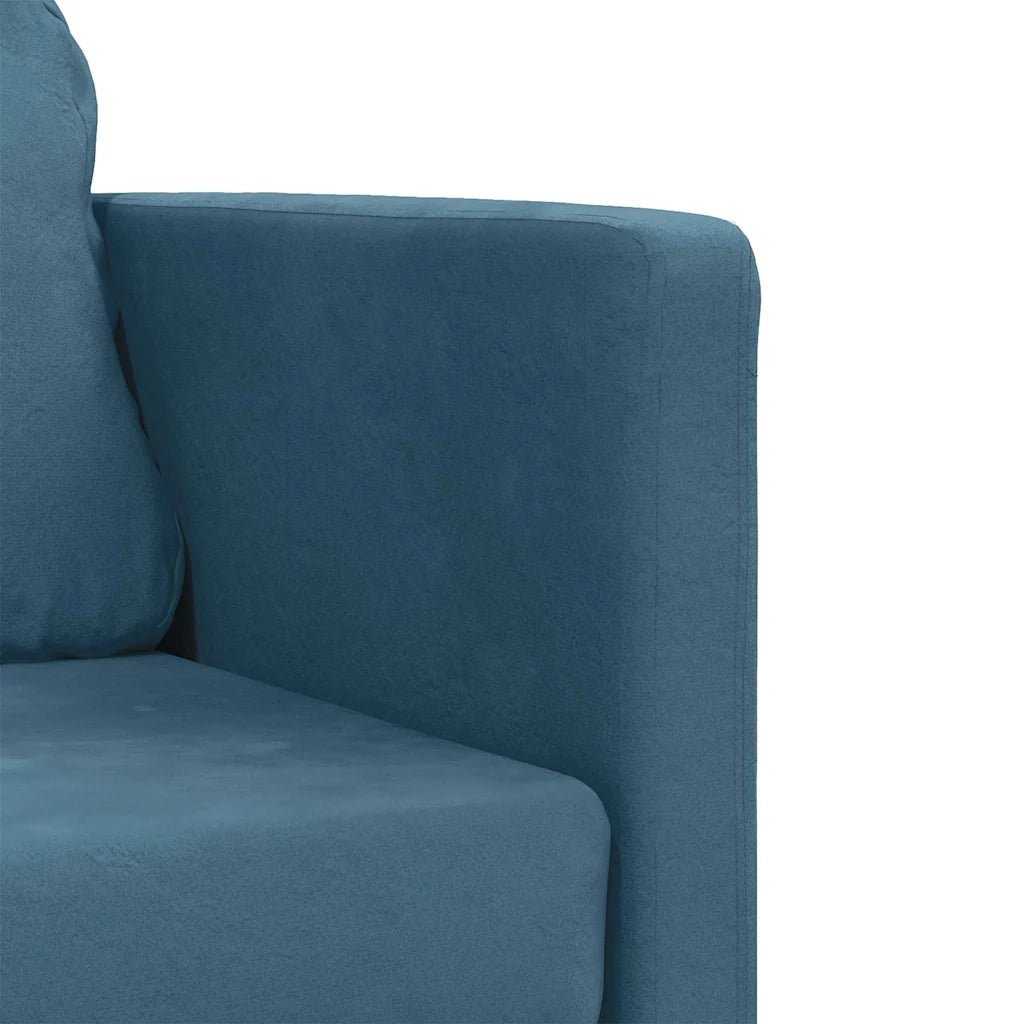 Divano Letto da Terra 2 in 1-Sofa Letto-Daybed Blu 122x204x55 cm Velluto