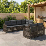 Set Divano da Giardino 7 pz 7-Numero di posti 3435182