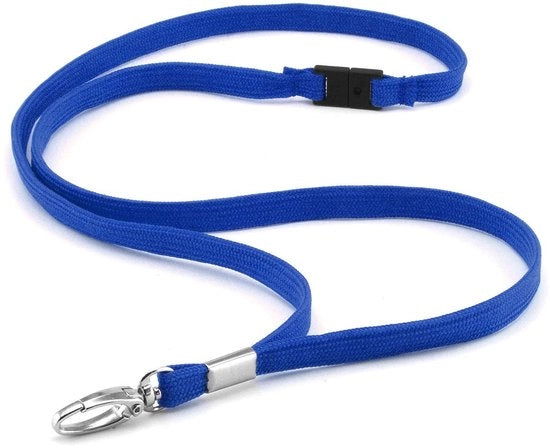 Lanyard Premium - Flessibile - Nekband senza sicurezza - Clip metallica rotativa - Porta tessera - Ideale per eventi - 46 cm di lunghezza