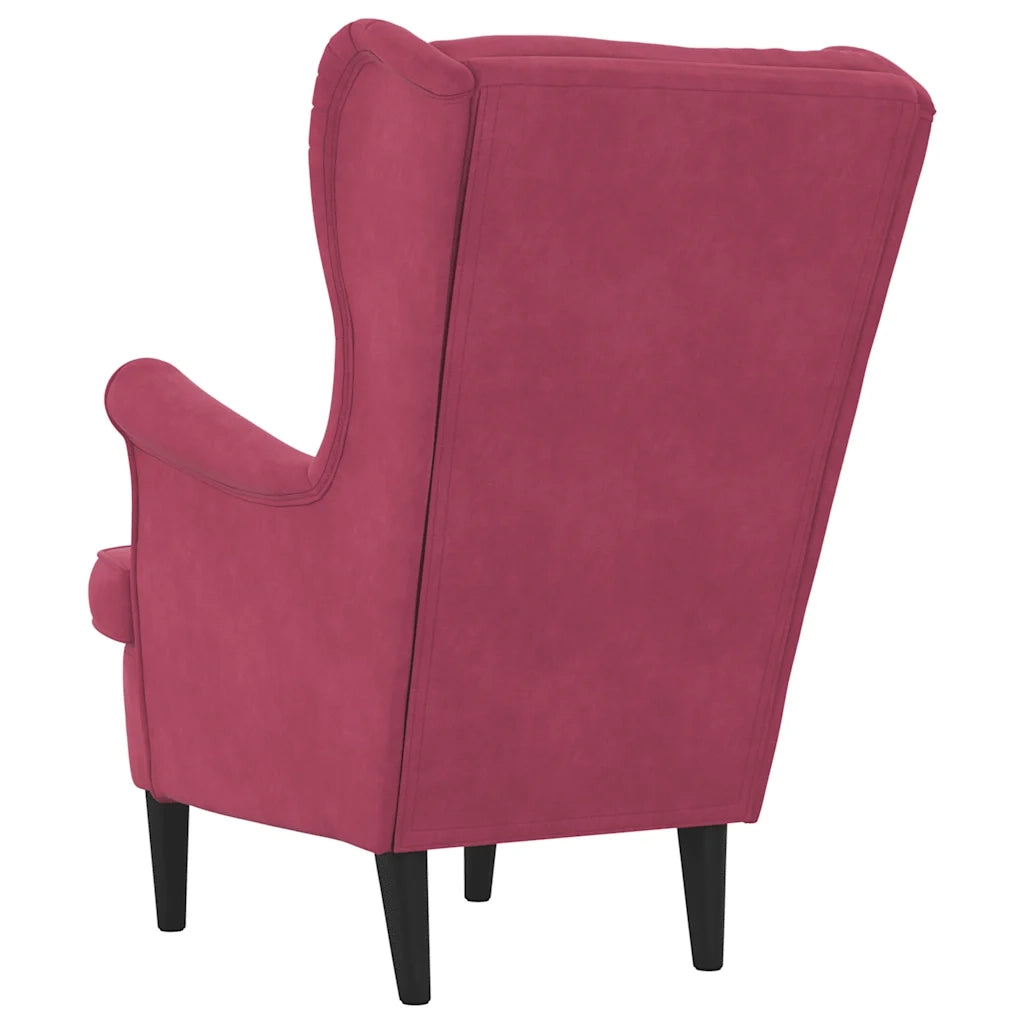 Poltrona Rosso Vino in Velluto 324064