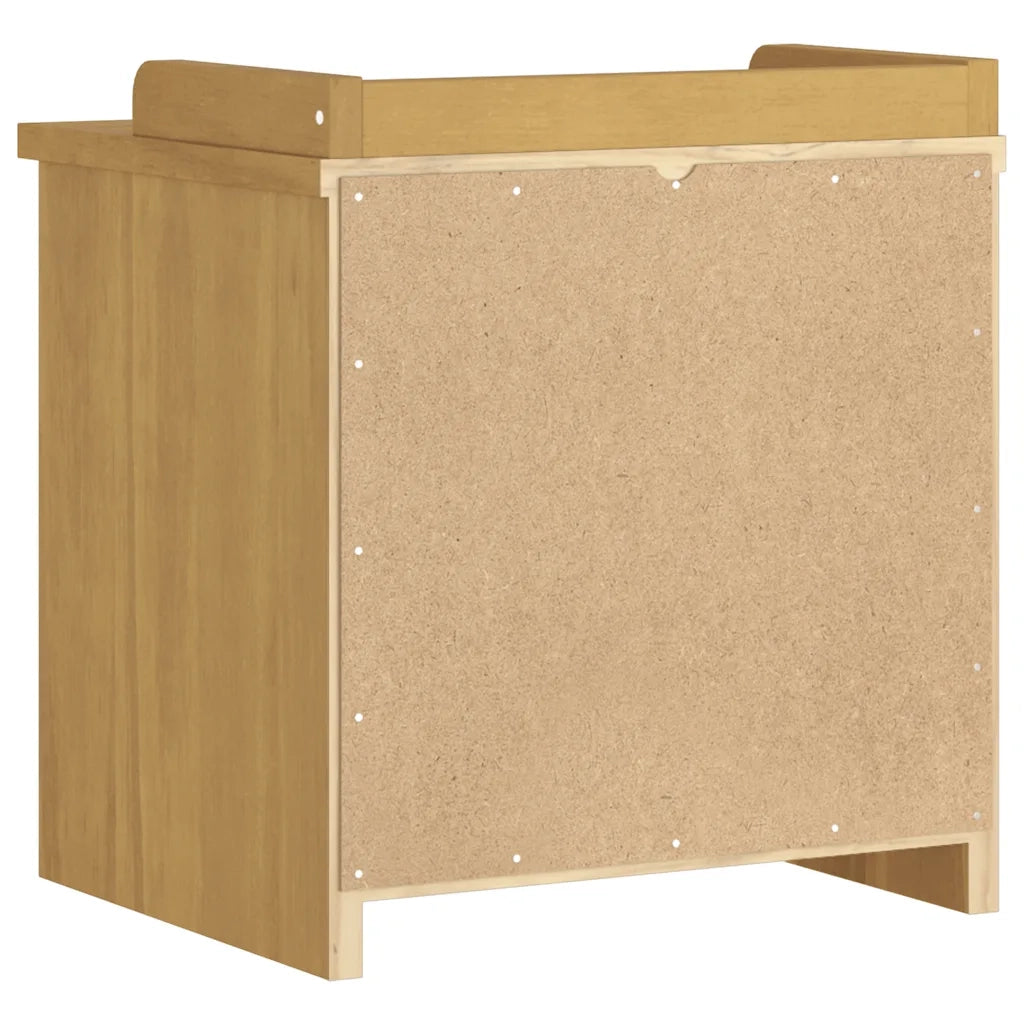 Panca da Corridoio-Sgabello-Panca con Contenitore SANDNES 45x40x50 cm Legno Massello di Pino 970600