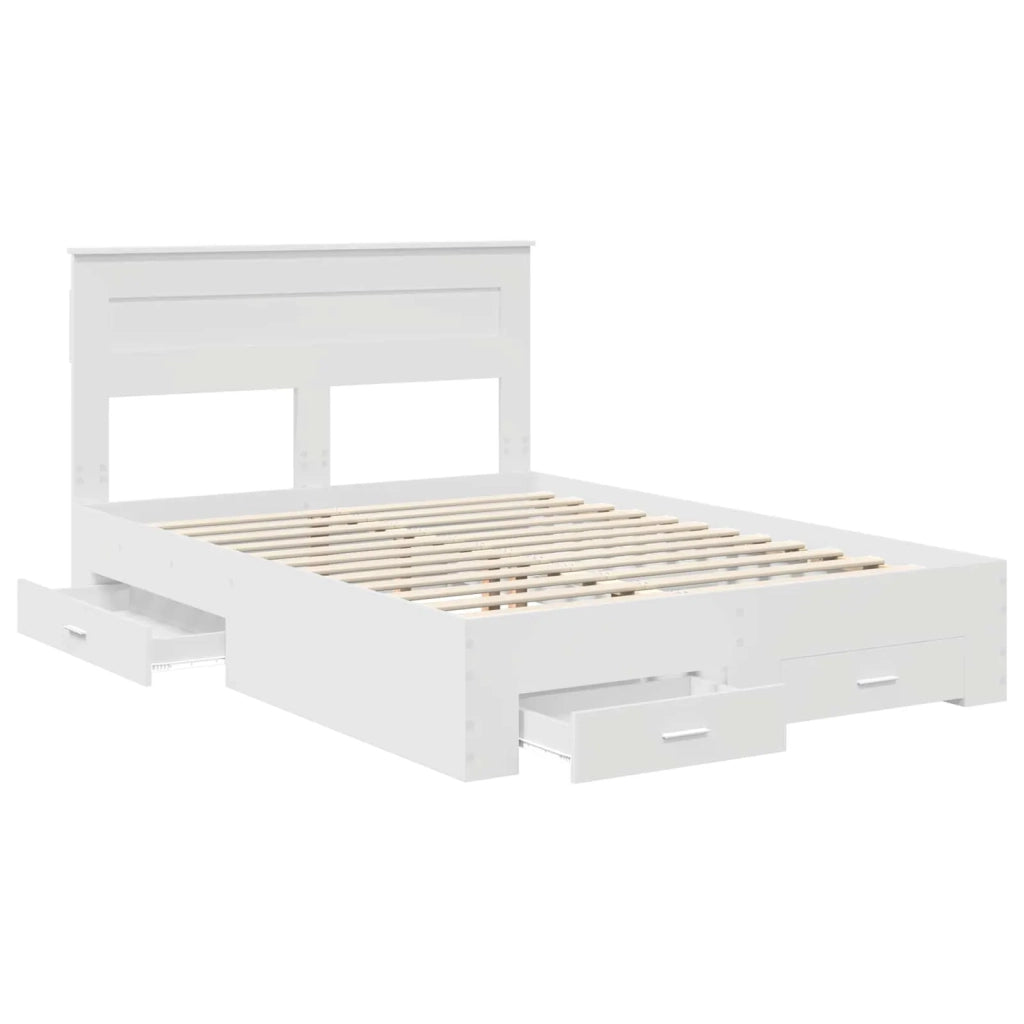 Struttura del letto Bianco 160 x 200 cm Legno multistrato 3409966