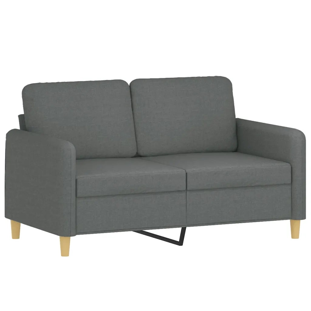 Set di Divani 3 pz con Cuscini Grigio Scuro in Tessuto 3202055